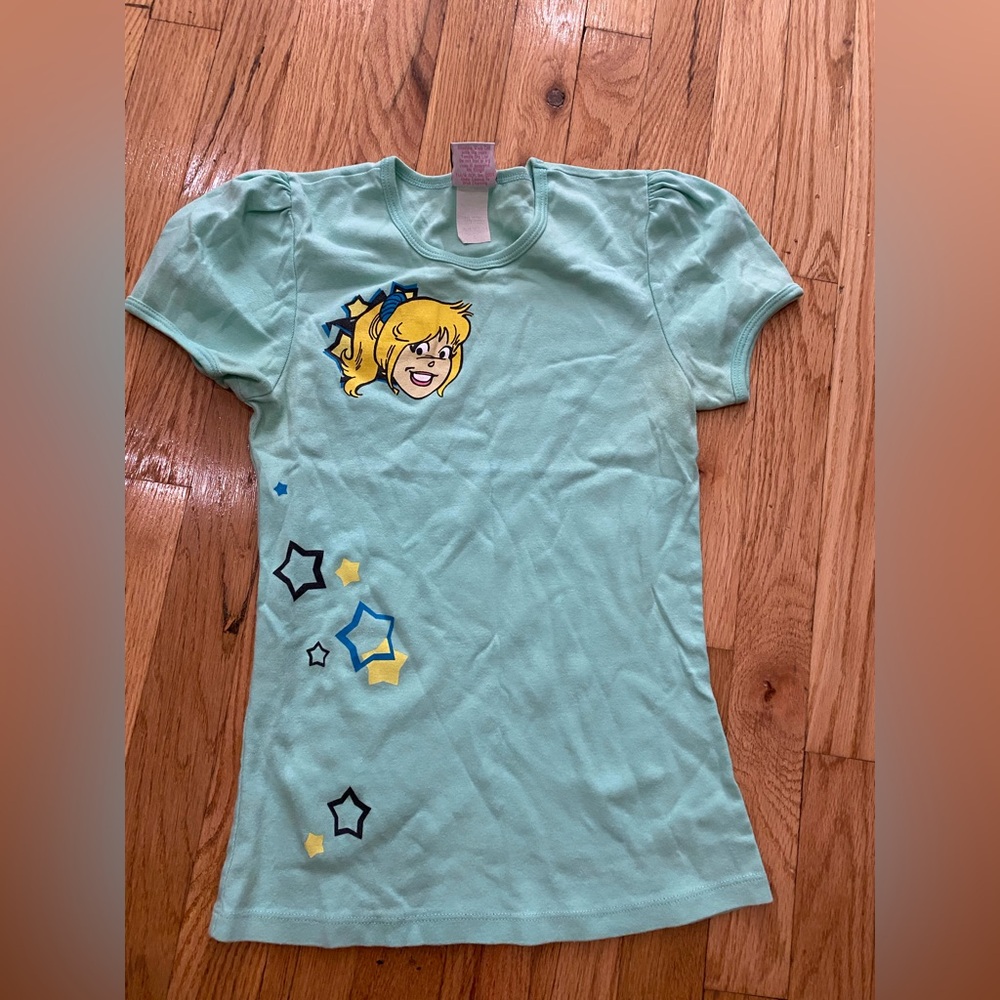 Betty and Veronica Kitson Graphic Tee in Light Turquoise color S M comic books